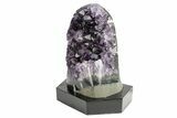 Amethyst Cluster With Wood Base - Uruguay #256636-1